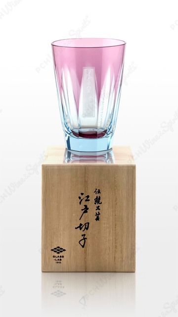 Shiina Kiriko Edo Kiriko Fuji Mountain Medium Size, a traditional Japanese cut-glass craft